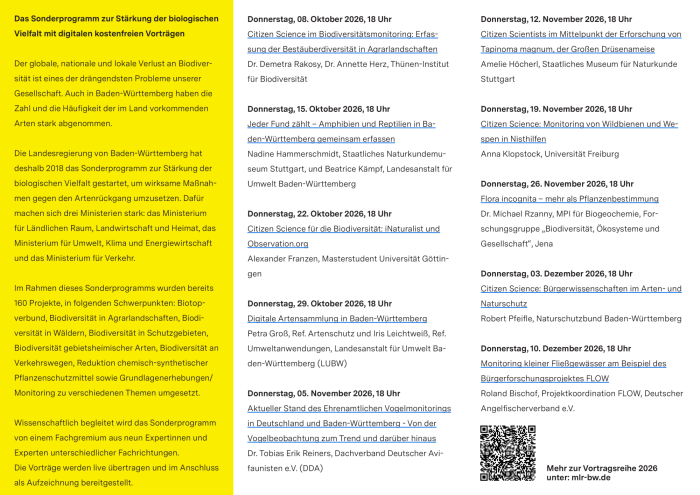 Flyer Citizen Science - Mein Beitrag zum Artenschutz - Seite 1